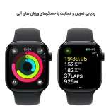 ساعت هوشمند اپل مدل Series 10 46mm Aluminum بند سیلیکونی، مناسب برای ورزش، شمارنده ضربان قلب، محاسبه مسافت طی شده، پایش وضعیت خواب، نمایش وضعیت آب و هوا، ضد آب - Image 2